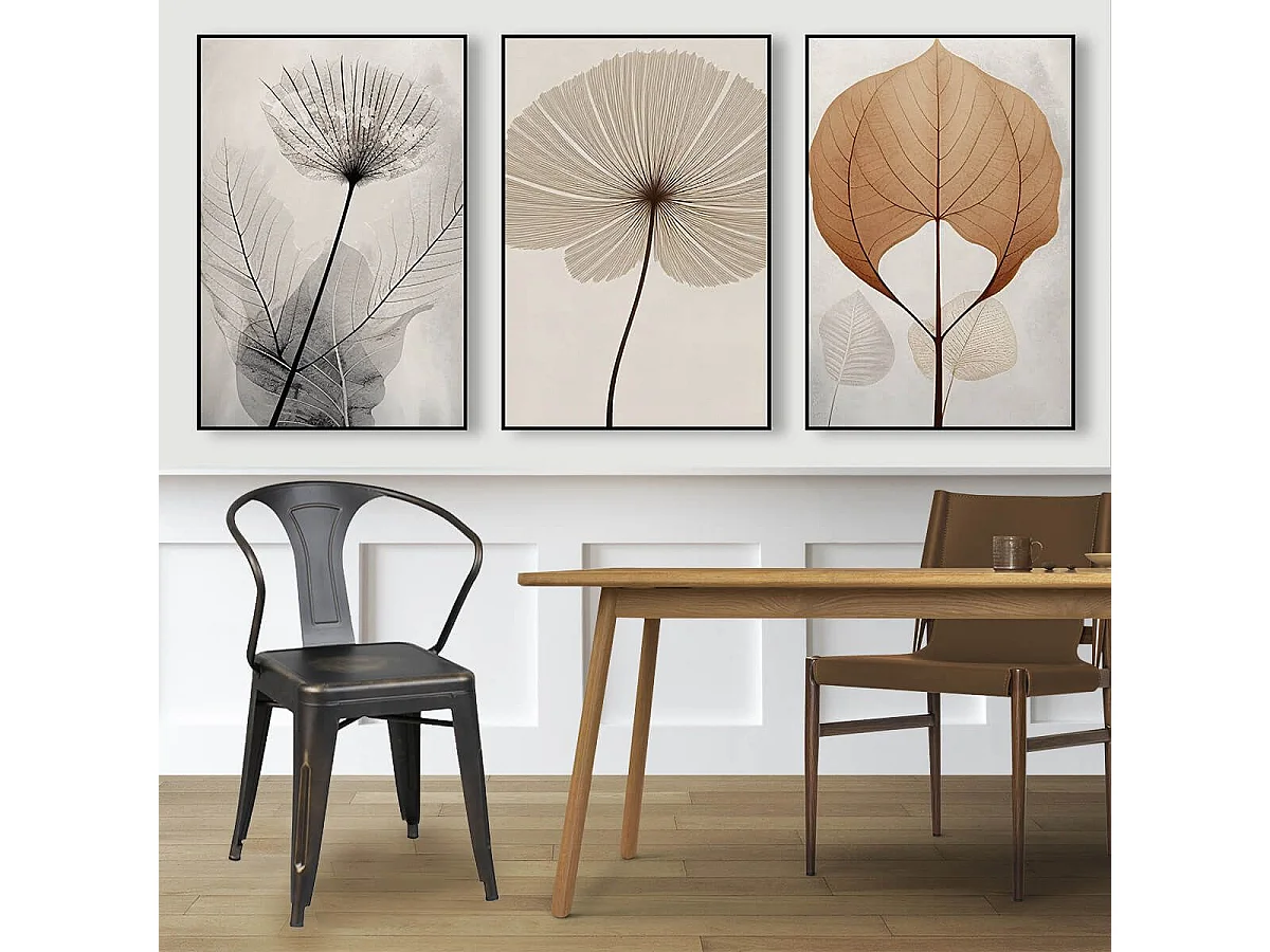 ASSAKS - Lot de 4 Chaises Acier Vielli Style Vintage Old School