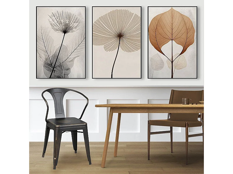 ASSAKS - Lot de 4 Chaises Acier Vielli Style Vintage Old School