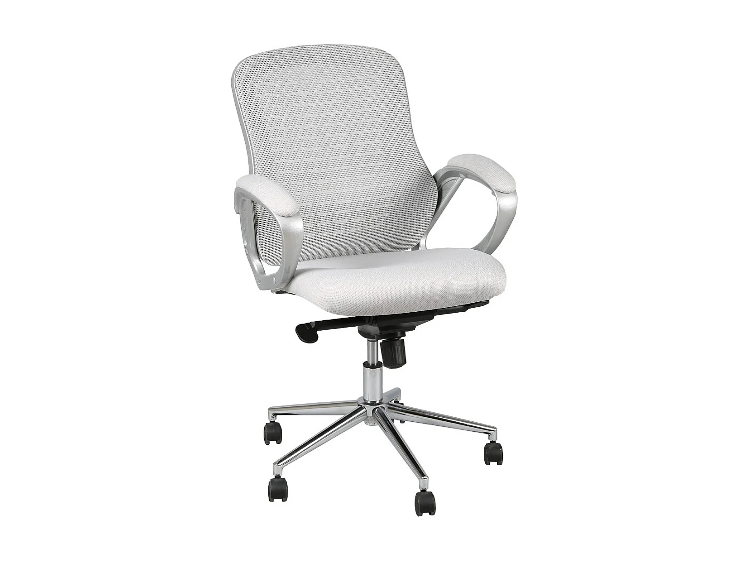 KIORE - Fauteuil de Bureau Tissu Maillé Gris