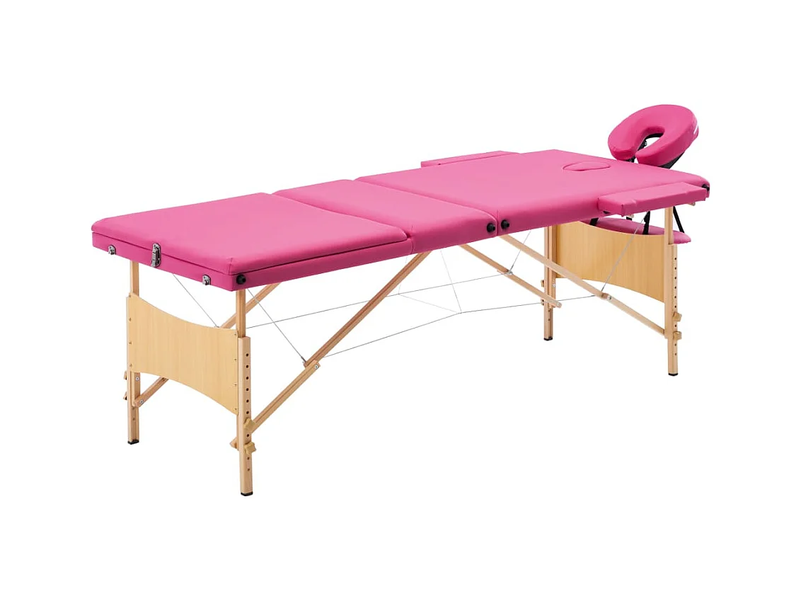 Table de massage pliable bois marron 191 x 70 x 59 cm 02_0001838