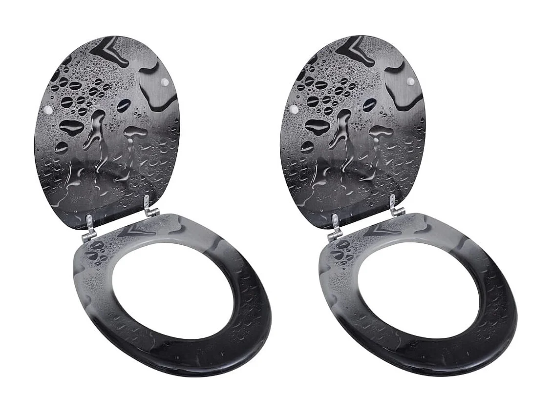 Lot de deux sièges effet bois 43.7 x 37.8 x 37.8 cm 02_0002952