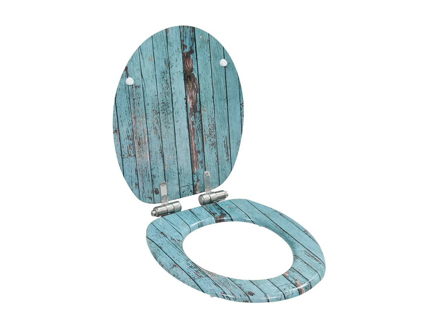 Lot de 2 sièges effet bois marron 42.5 x 35.8 x 5 cm 02_0002967