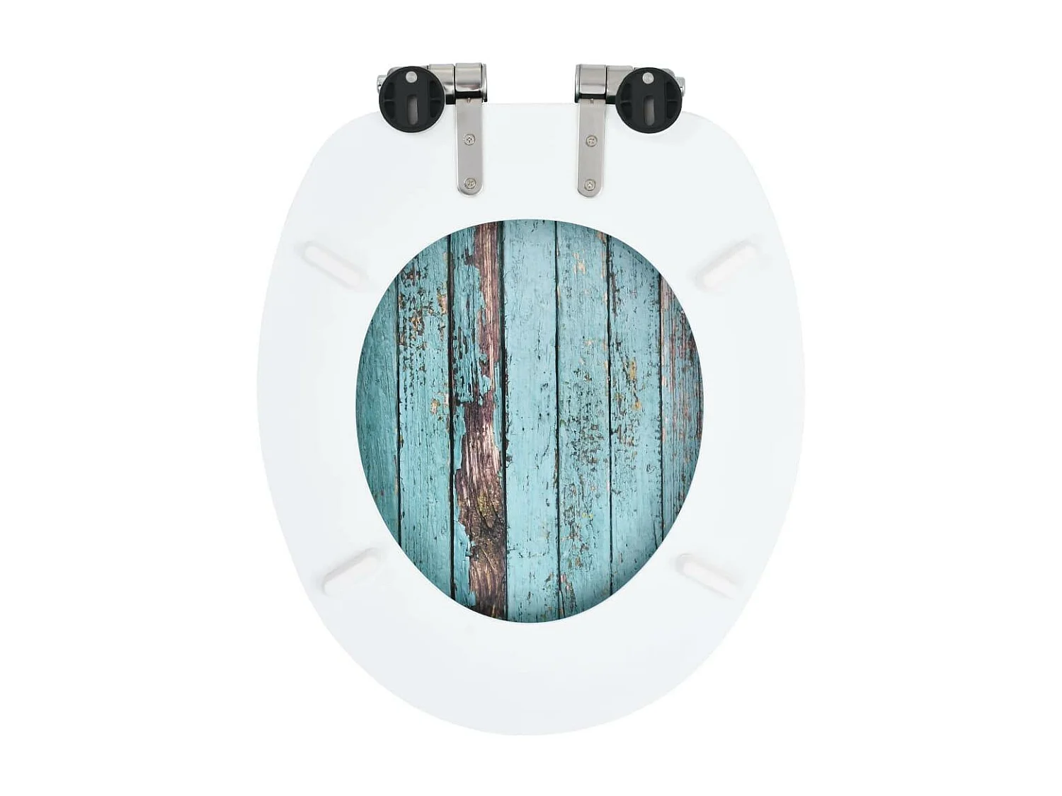 Set 2 copriwater in MDF con chiusura rallentata, rivestimento in legno vecchio 02_0002967