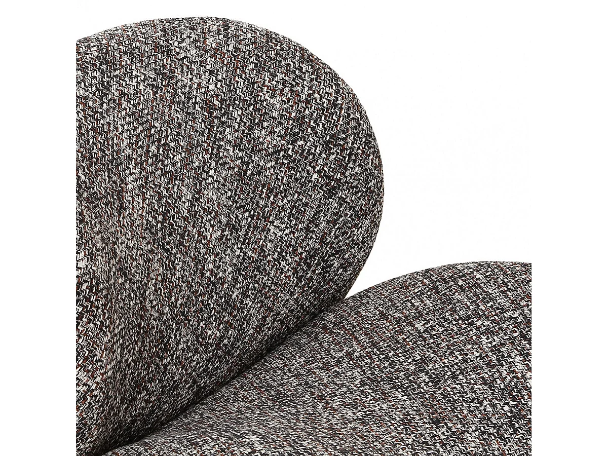 ALFREDO - Fauteuil Tissu Maille Chinée Marron