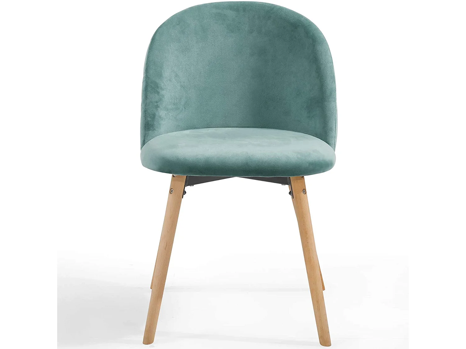Lot de 2 chaises de salle à manger en velours pieds en bois hêtre style moderne chaise scandinave pour salon chambre cuisine bureau turquoise 01_0000153
