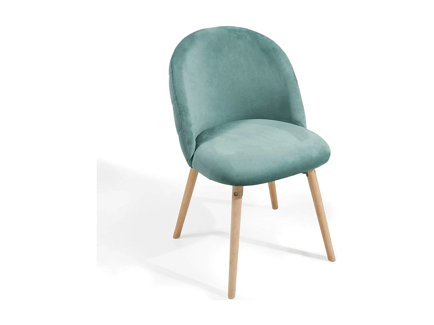 Lot de 2 chaises de salle à manger en velours pieds en bois hêtre style moderne chaise scandinave pour salon chambre cuisine bureau turquoise 01_0000153