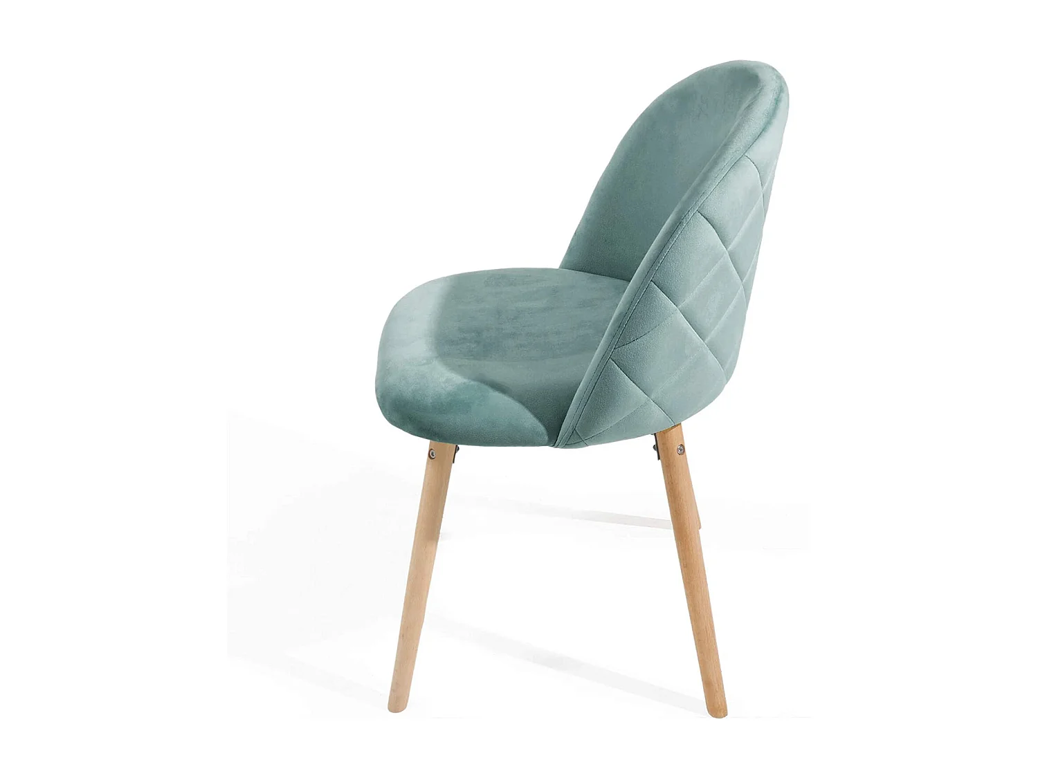 Lot de 2 chaises de salle à manger en velours pieds en bois hêtre style moderne chaise scandinave pour salon chambre cuisine bureau turquoise 01_0000153