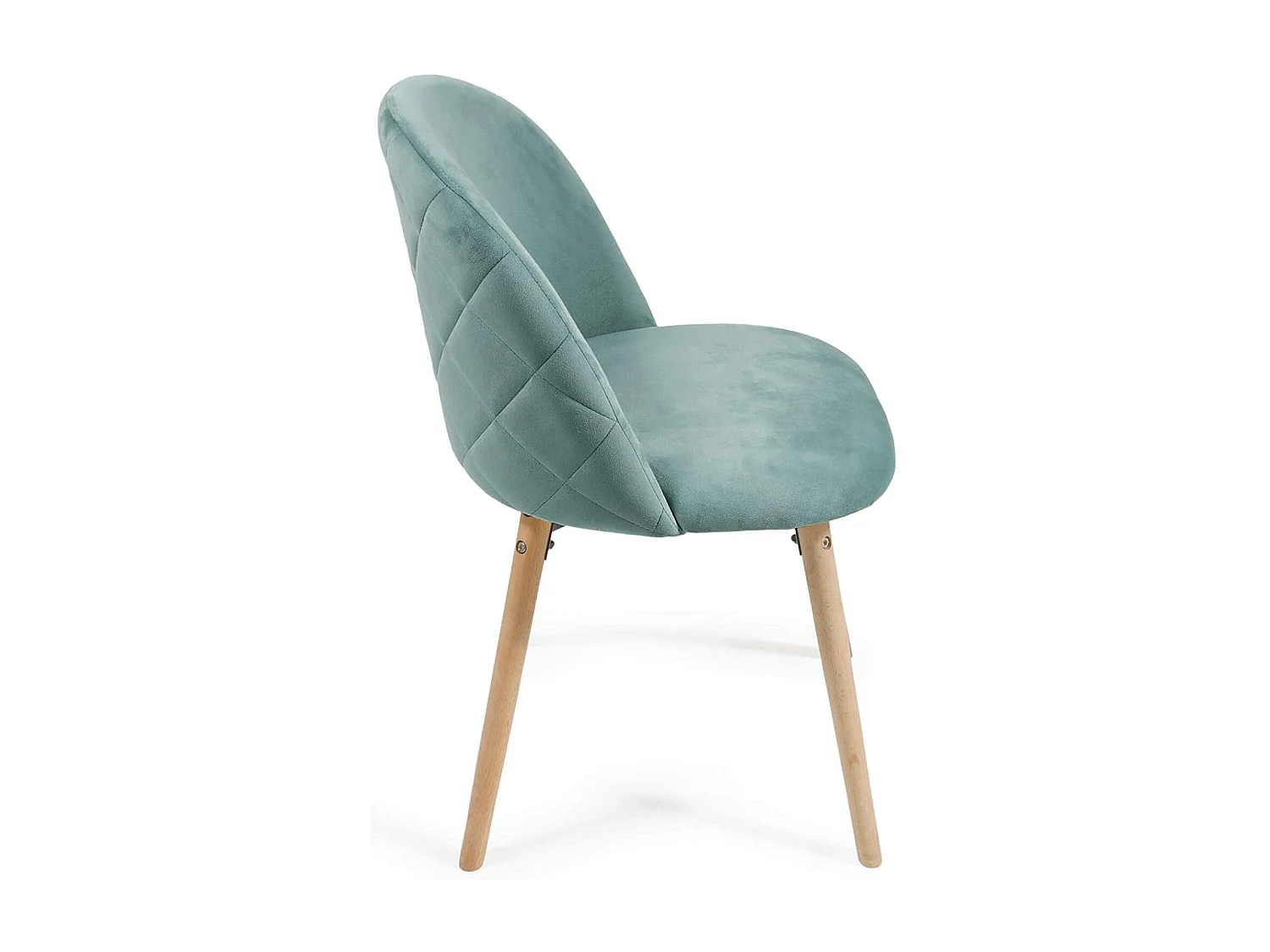 Lot de 2 chaises de salle à manger en velours pieds en bois hêtre style moderne chaise scandinave pour salon chambre cuisine bureau turquoise 01_0000153