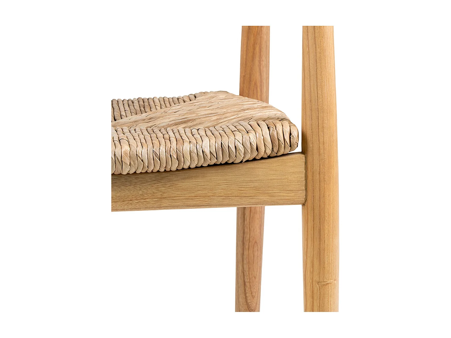 VANCOUVER - Lot de 2 Chaises en Bois de Sungai et Assise en Paille Naturelle