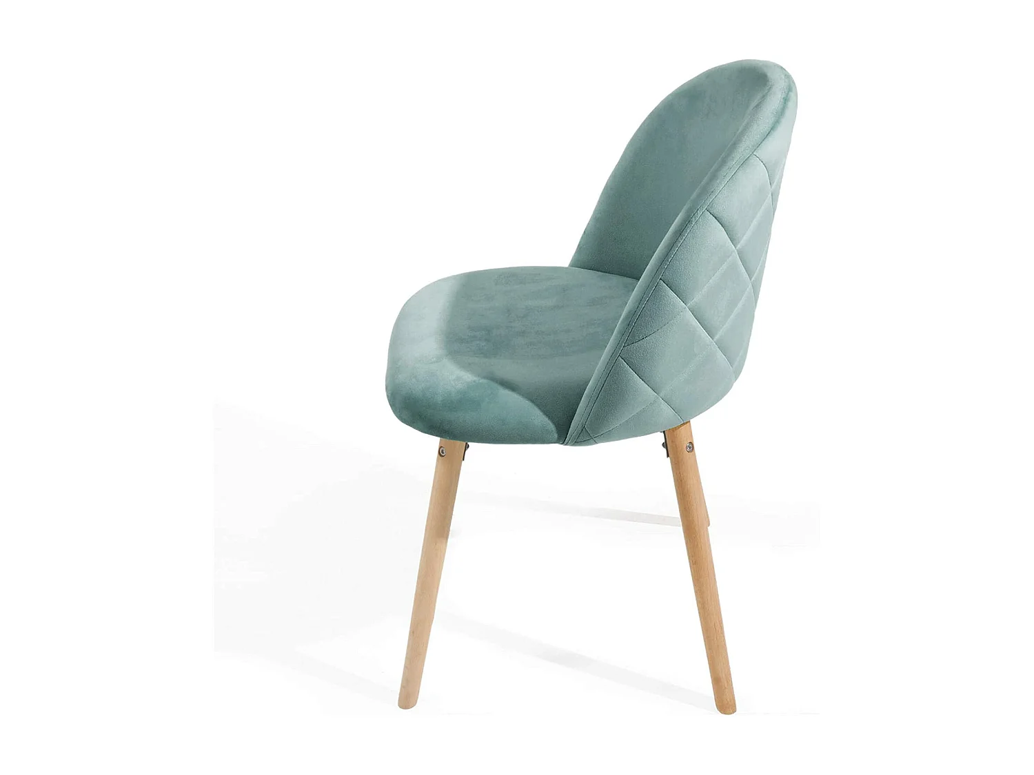 Lot de 4 chaises de salle à manger en velours pieds en bois hêtre style moderne chaise scandinave pour salon chambre cuisine bureau turquoise 01_0000154