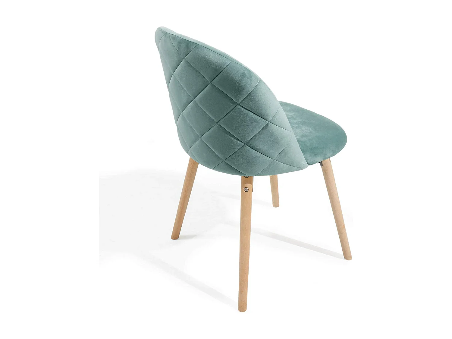 Lot de 4 chaises de salle à manger en velours pieds en bois hêtre style moderne chaise scandinave pour salon chambre cuisine bureau turquoise 01_0000154
