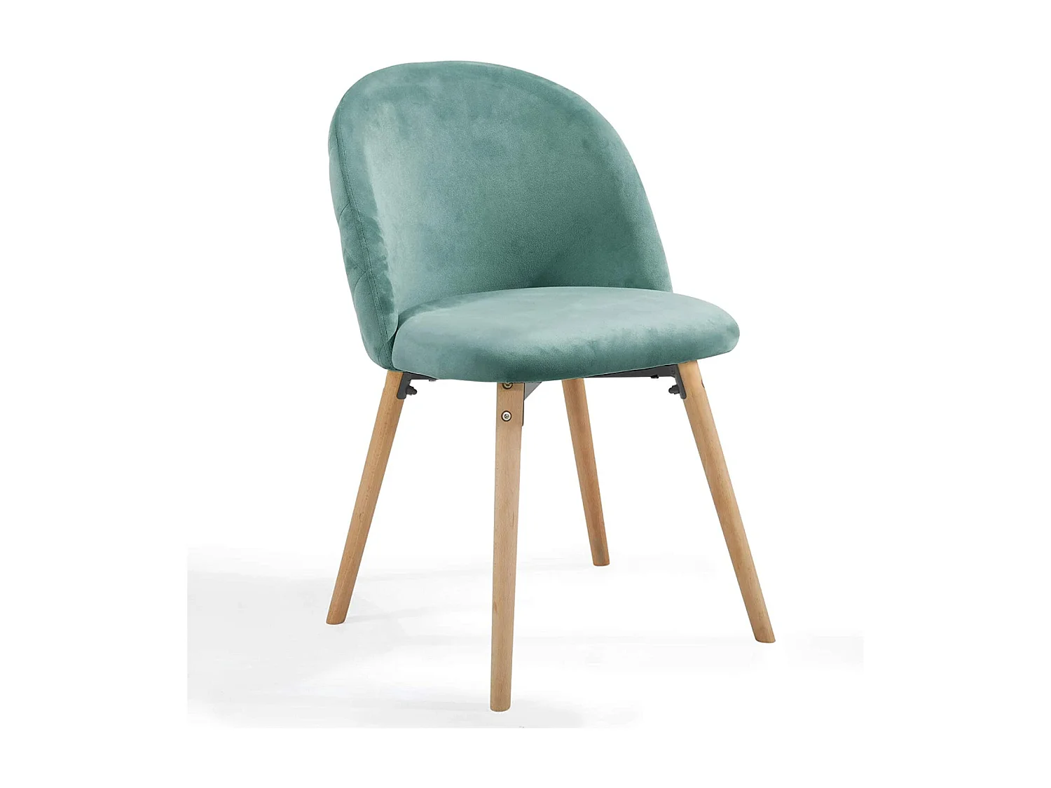 Lot de 4 chaises de salle à manger en velours pieds en bois hêtre style moderne chaise scandinave pour salon chambre cuisine bureau turquoise 01_0000154