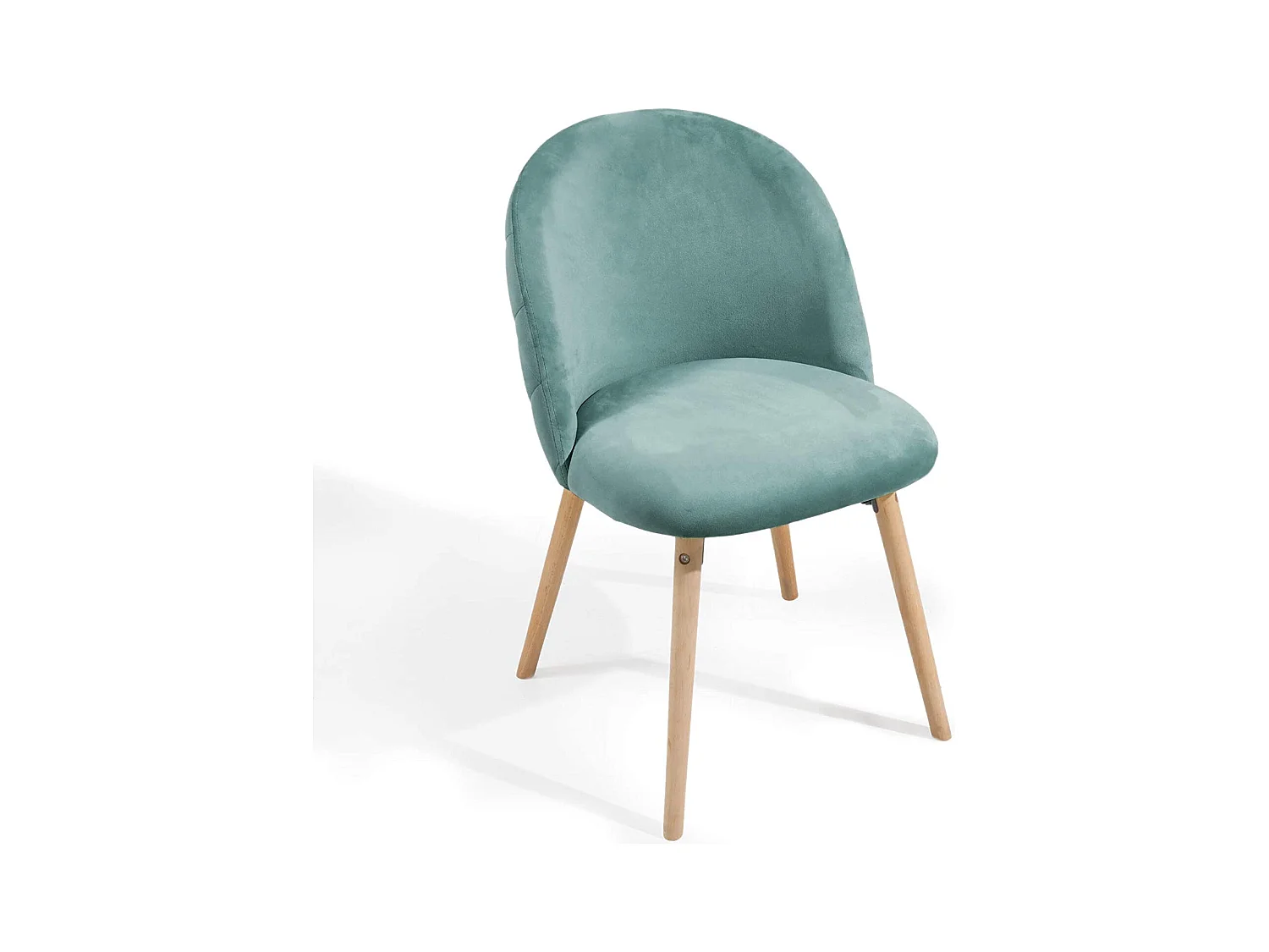 Lot de 4 chaises de salle à manger en velours pieds en bois hêtre style moderne chaise scandinave pour salon chambre cuisine bureau turquoise 01_0000154