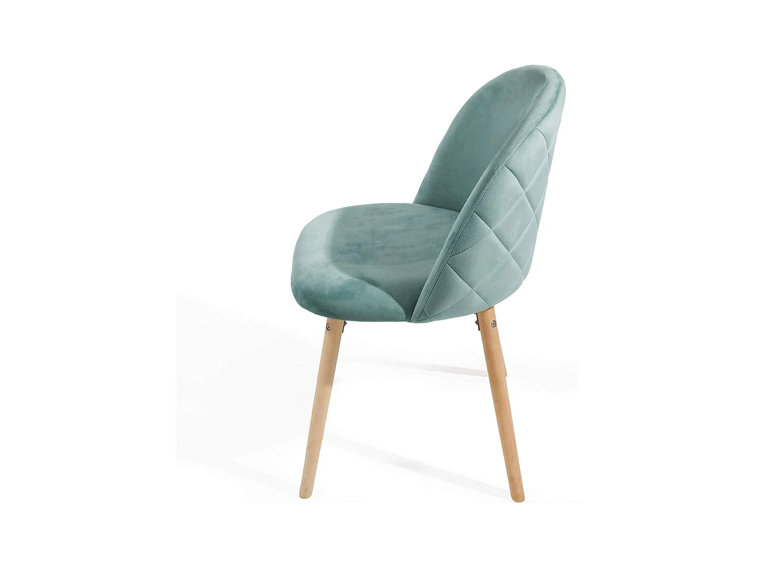Lot de 4 chaises de salle à manger en velours pieds en bois hêtre style moderne chaise scandinave pour salon chambre cuisine bureau turquoise 01_0000154