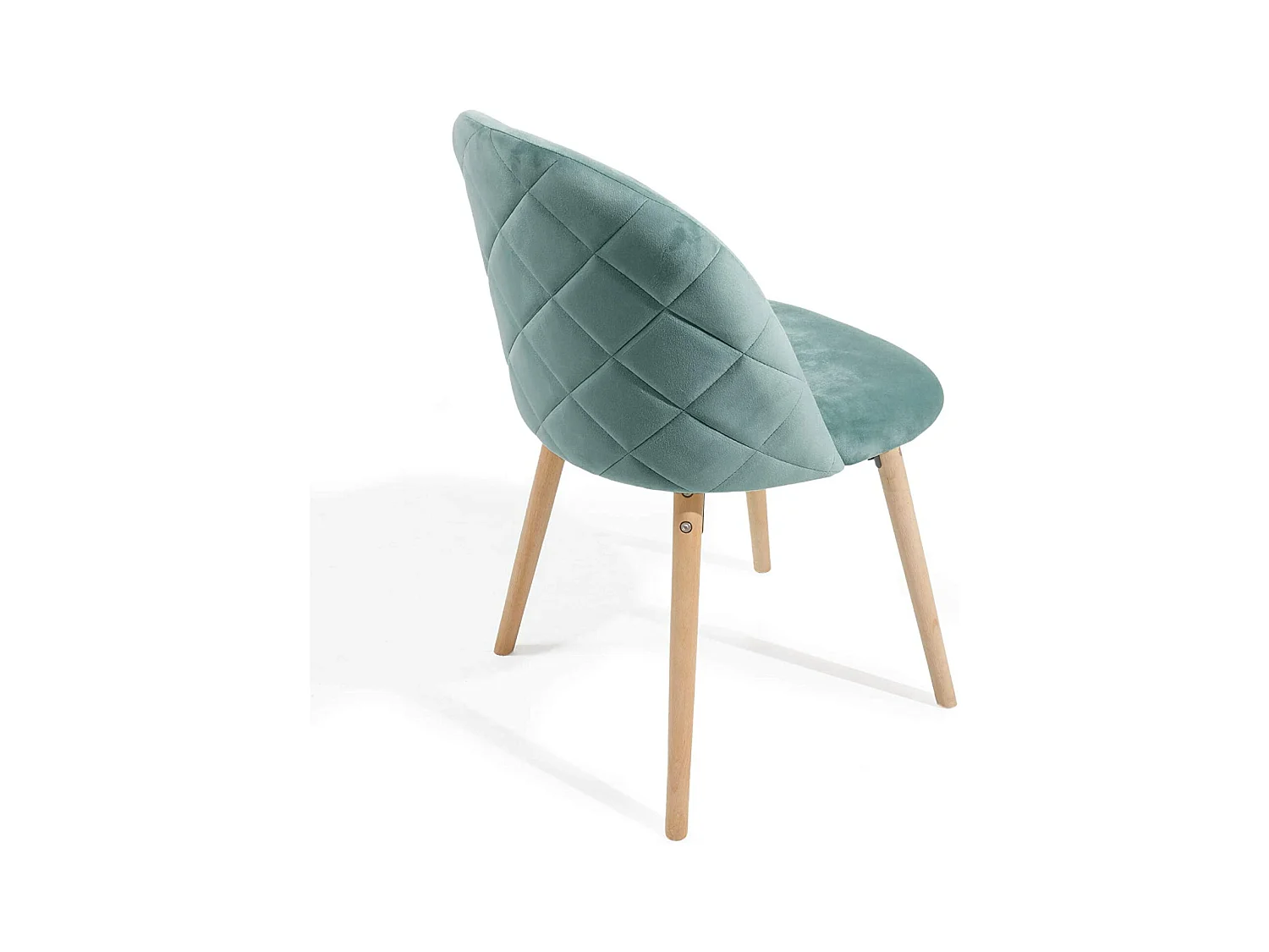 Lot de 4 chaises de salle à manger en velours pieds en bois hêtre style moderne chaise scandinave pour salon chambre cuisine bureau turquoise 01_0000154