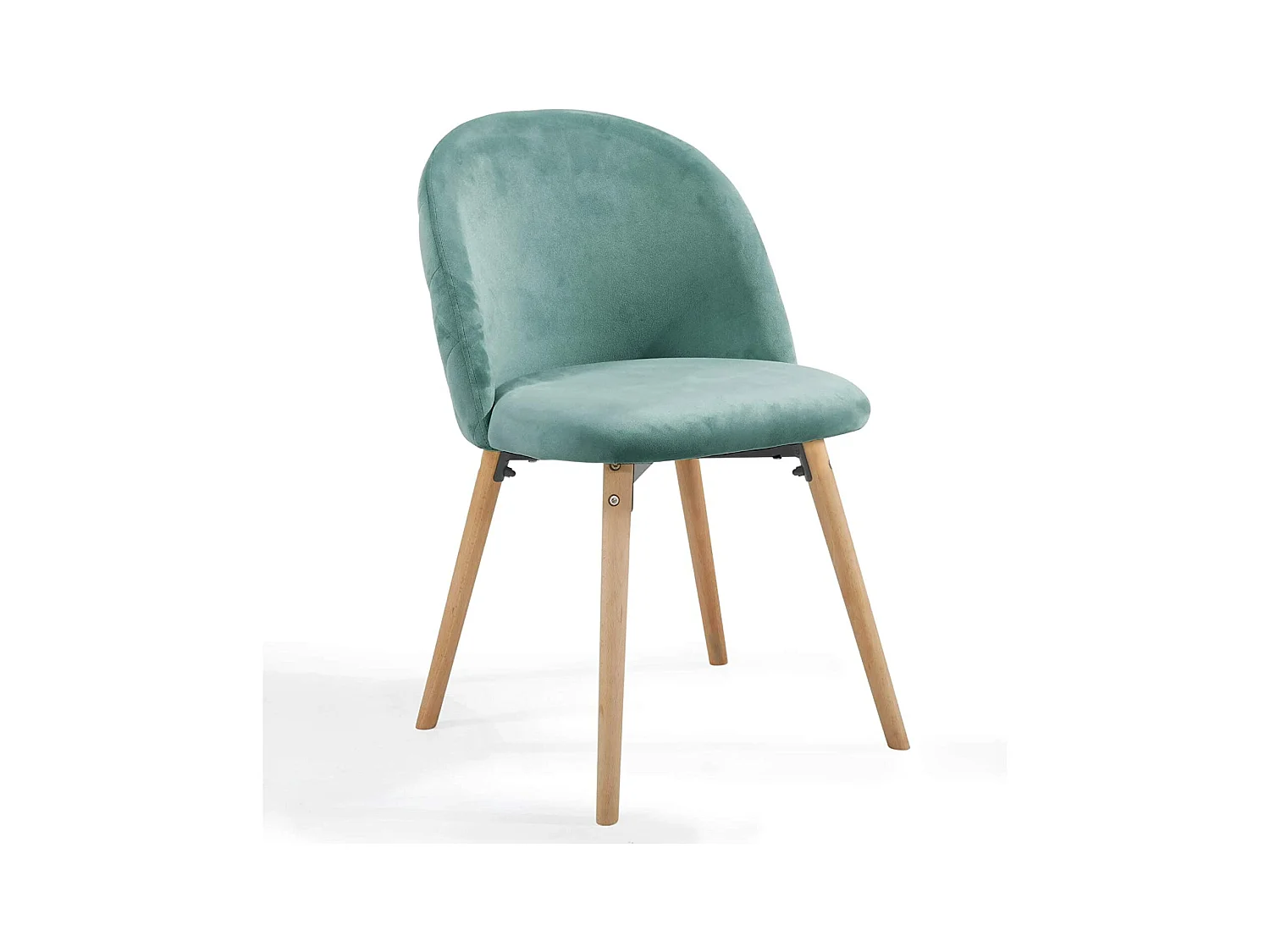 Lot de 4 chaises de salle à manger en velours pieds en bois hêtre style moderne chaise scandinave pour salon chambre cuisine bureau turquoise 01_0000154
