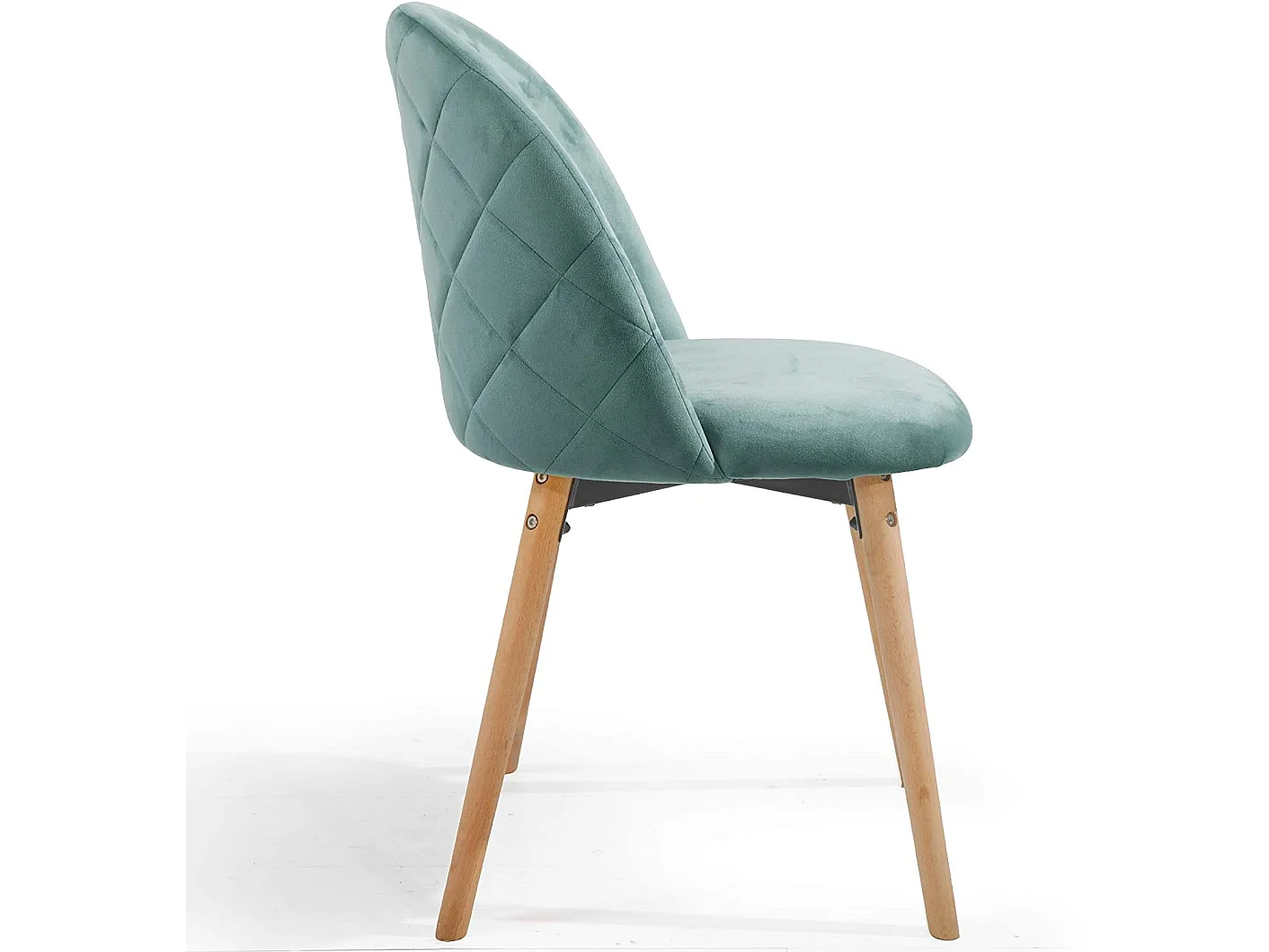 Lot de 8 chaises de salle à manger en velours pieds en bois hêtre style moderne chaise scandinave pour salon chambre cuisine bureau turquoise 01_0000156