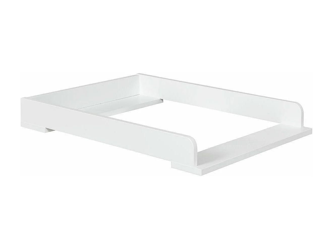 Commode à langer 3 tiroirs  panneaux de fibres blanc et bois AZU