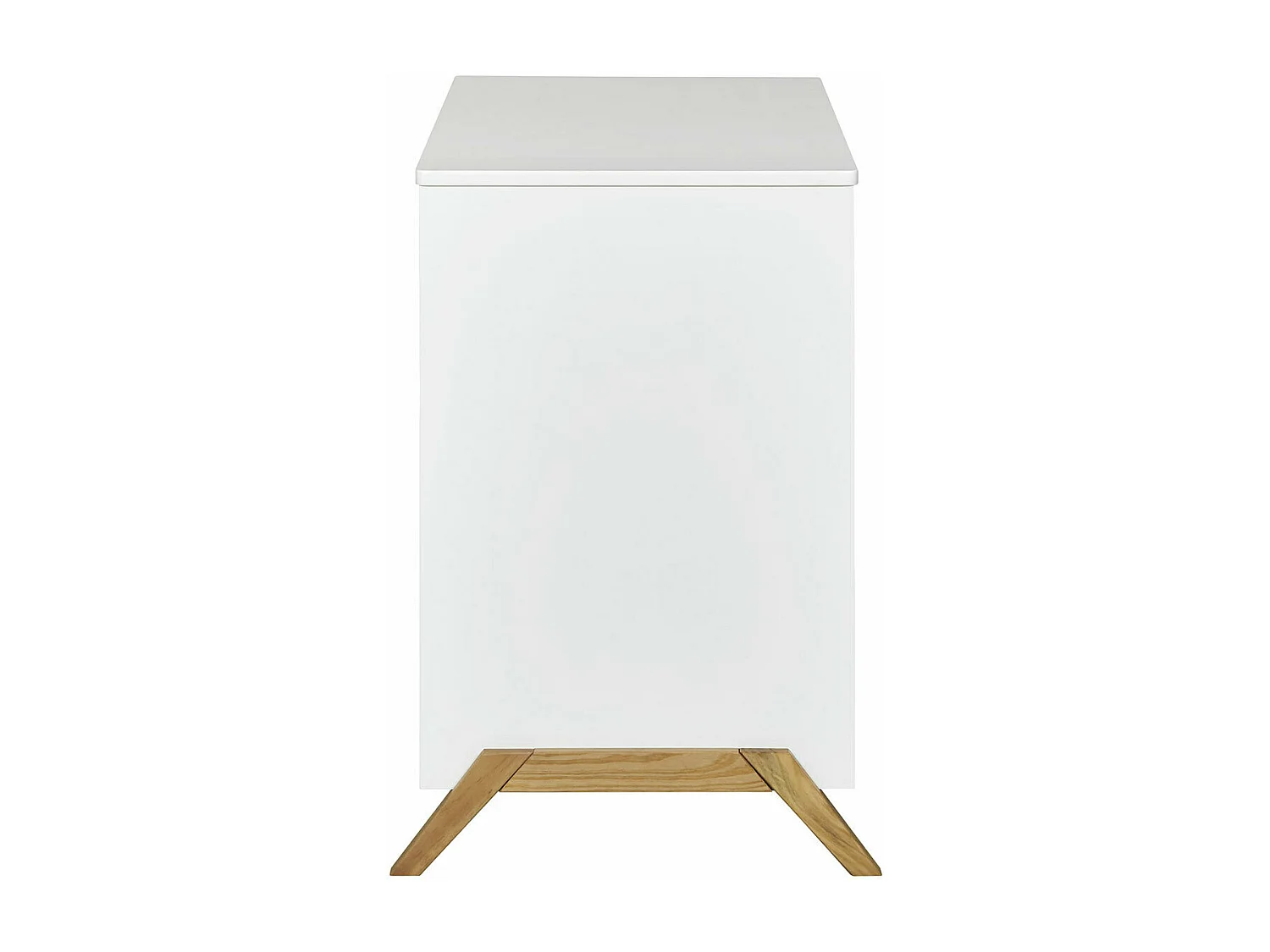 Commode à langer 3 tiroirs  panneaux de fibres blanc et bois AZU