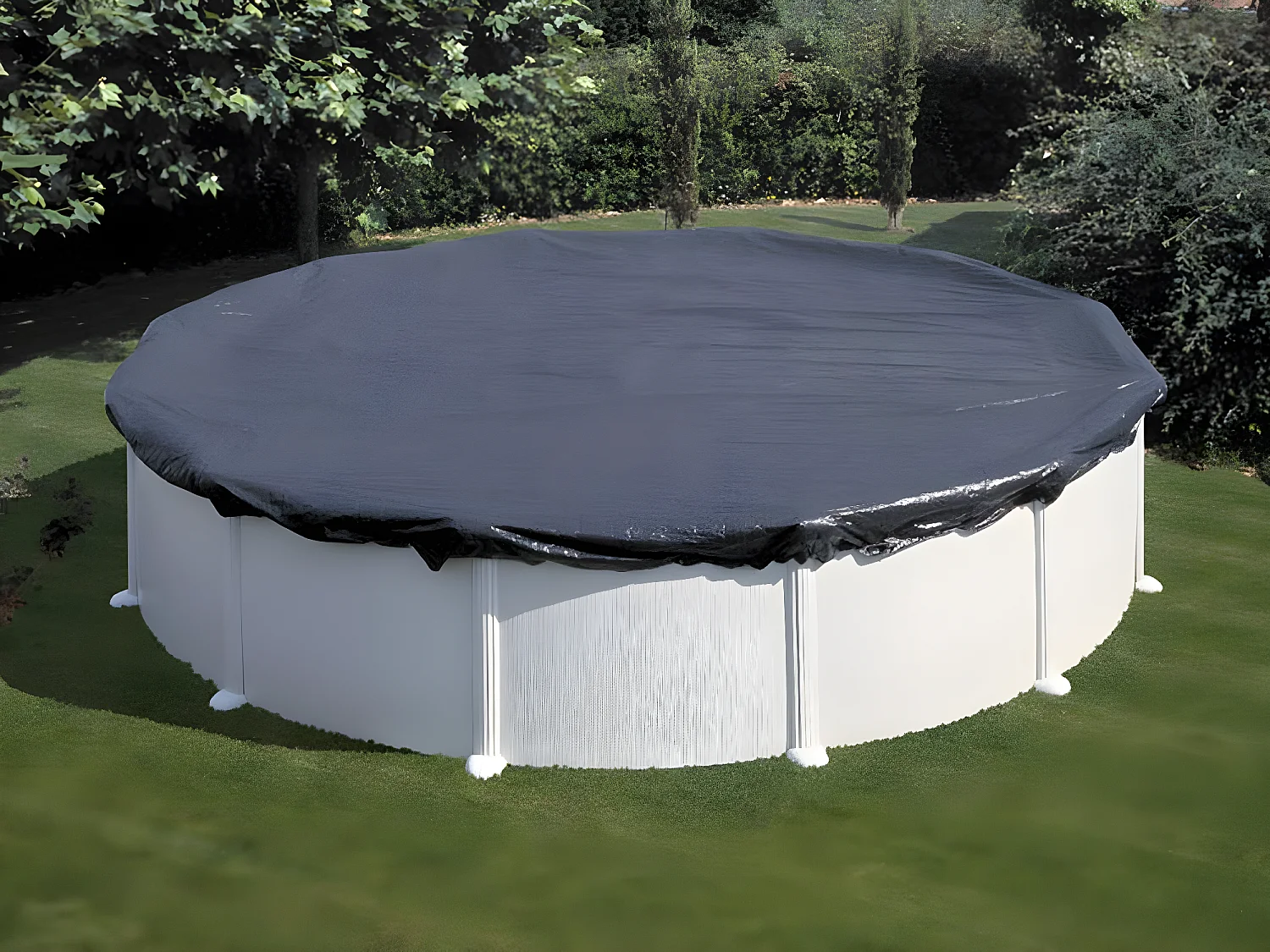 Bâche d'hivernage 120 g/m² pour piscine acier ronde Ø 4,80 m - Gré