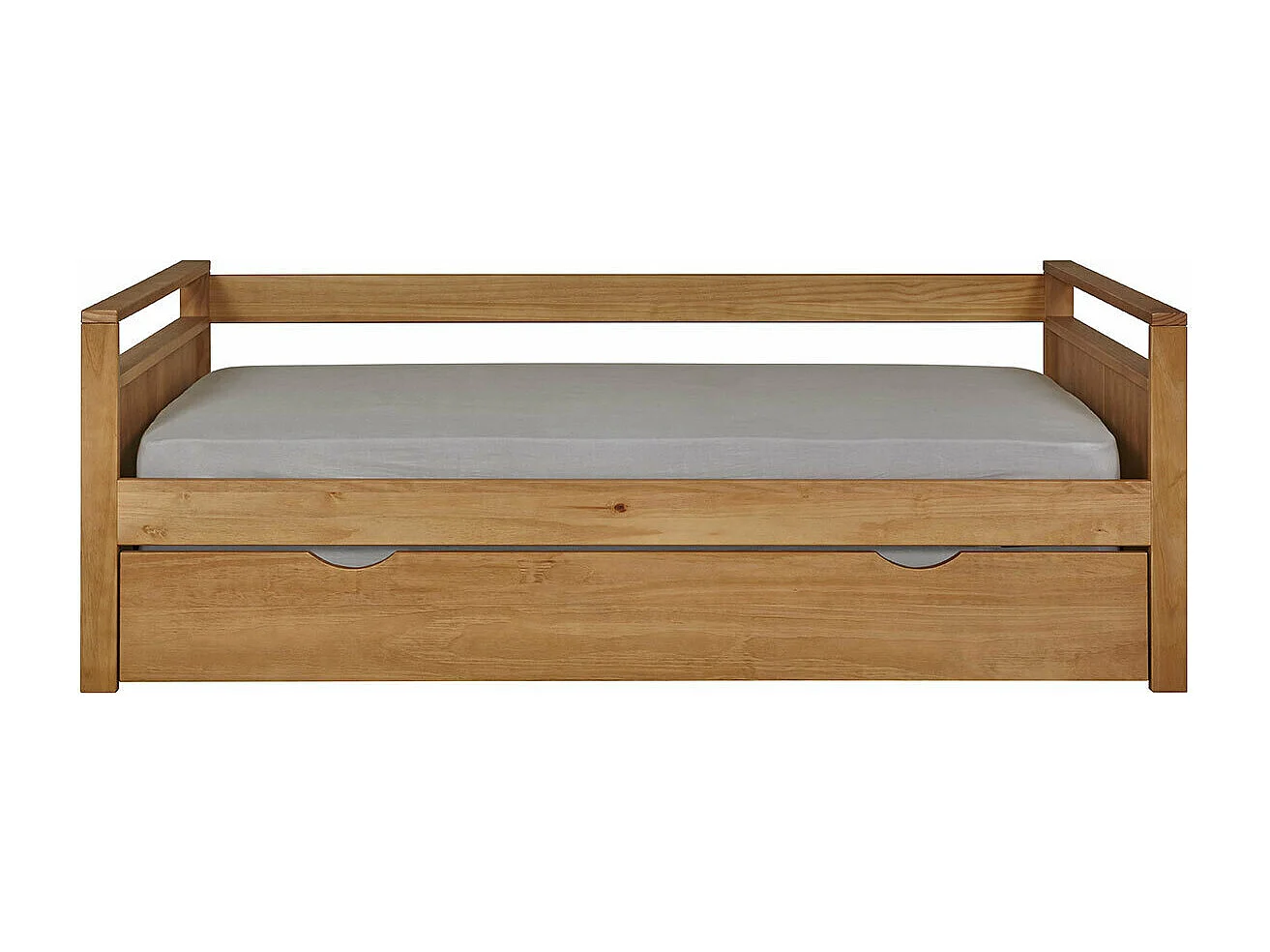Lit banquette gigogne 90x200 cm bois massif bois IVY
