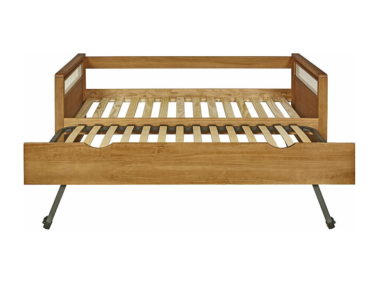 Lit banquette gigogne 90x200 cm bois massif bois COBI
