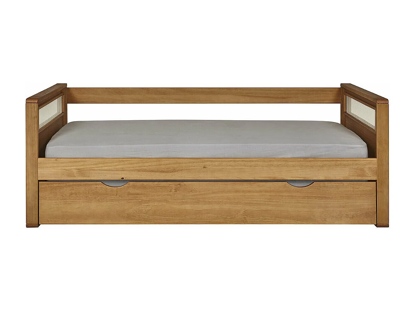 Lit banquette gigogne 90x190 cm bois massif bois COBI