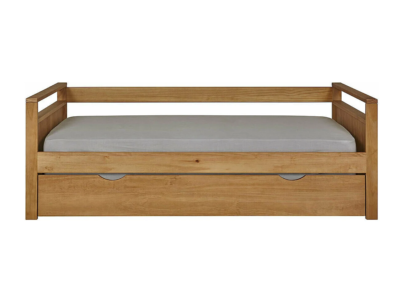 Lit banquette gigogne 90x190 cm bois massif bois IVY