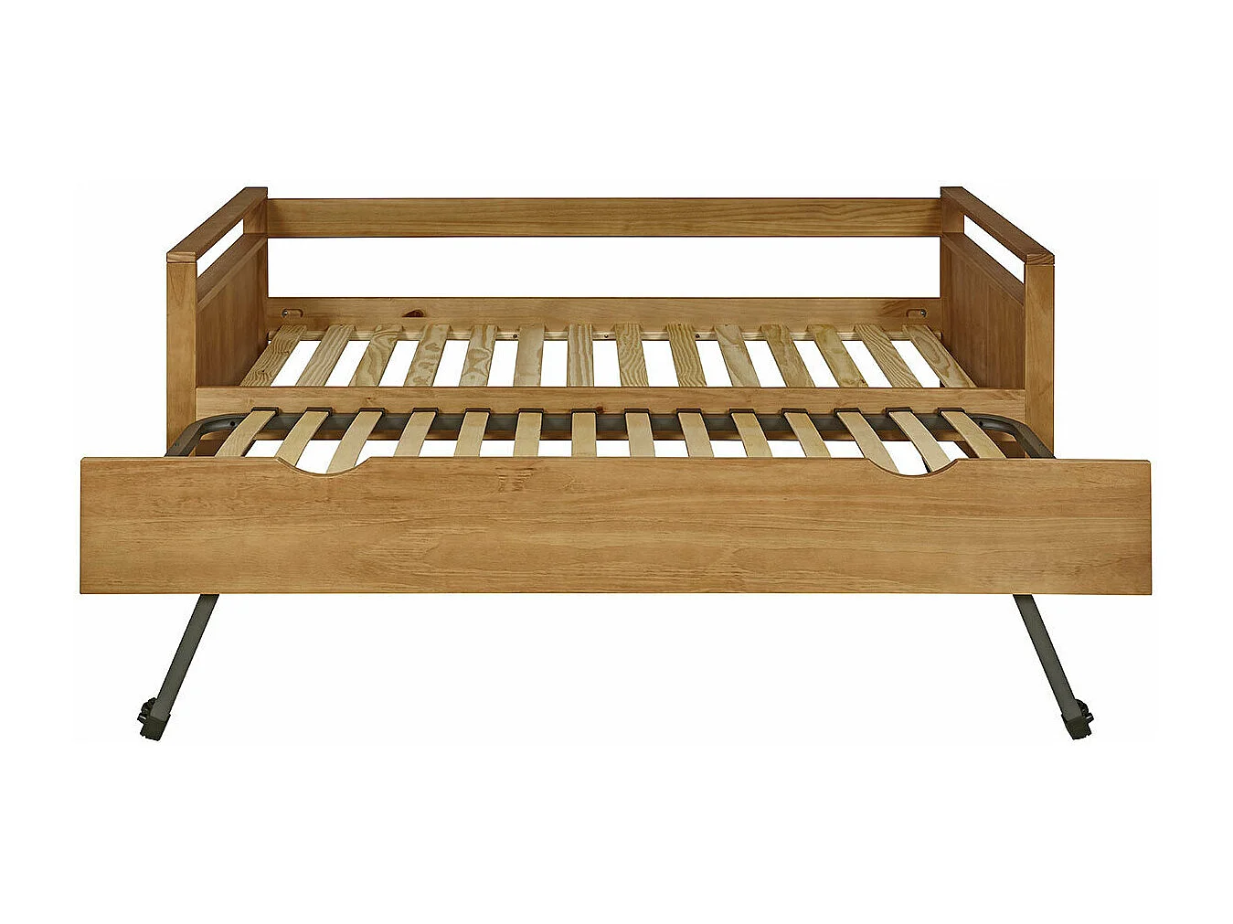 Lit banquette gigogne 90x190 cm bois massif bois IVY