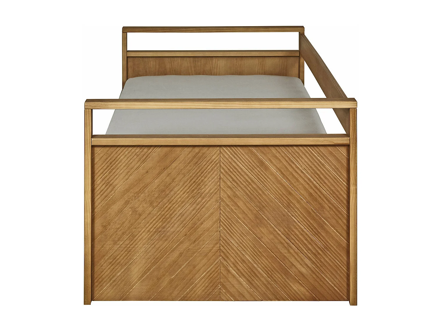 Lit banquette gigogne 90x190 cm bois massif bois IVY