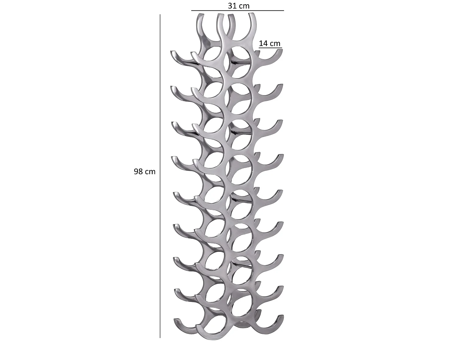 Casier à vin Métal 31x98x14 cm Casier à bouteilles Range bouteilles Vin