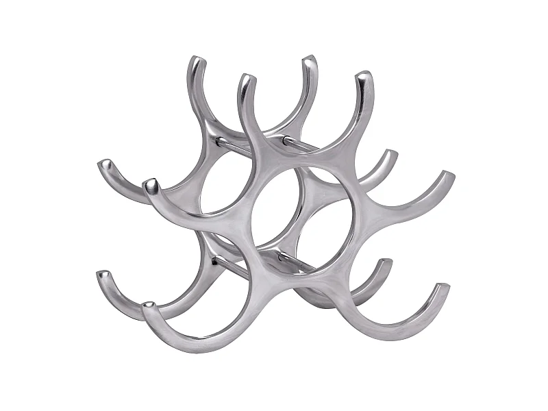 Design Alu Weinregal Flammen 24 cm Regal Flaschenregal 6 Flaschen Neu