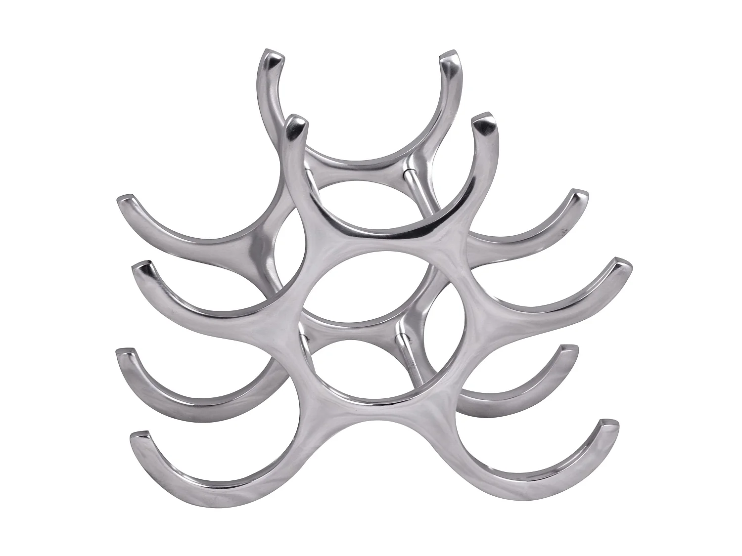 Design Alu Weinregal Flammen 24 cm Regal Flaschenregal 6 Flaschen Neu