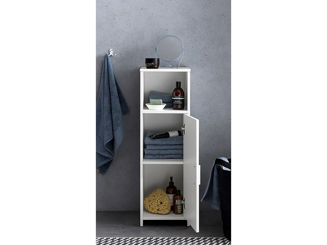 FinBuy Armoire de toilette 30x95,5x30cm Meubles de salle de bain Étagère Moderne
