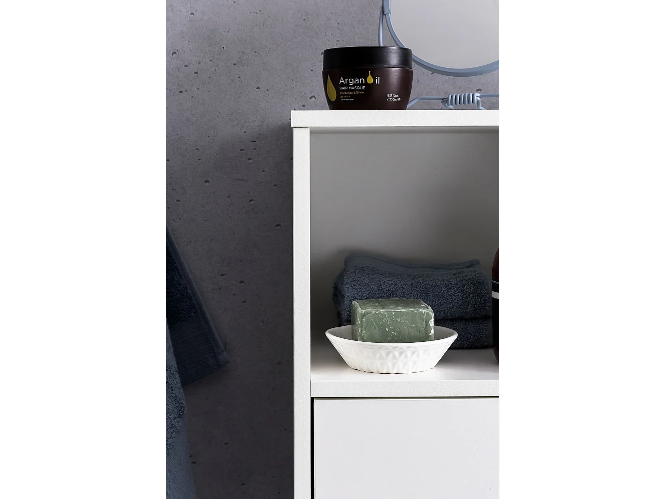 FinBuy Armoire de toilette 30x95,5x30cm Meubles de salle de bain Étagère Moderne