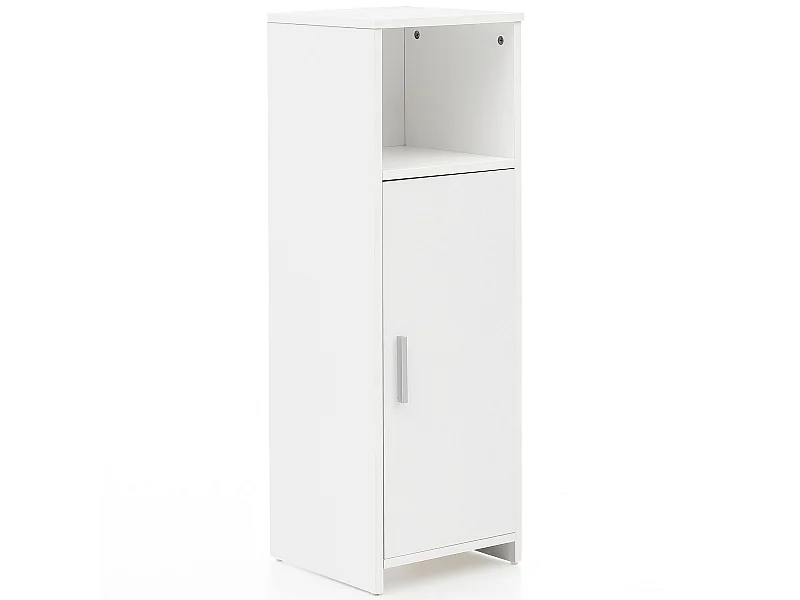 FinBuy Badschrank Spanplatte Beistellschrank Badregal Weiß Schmal Freistehend
