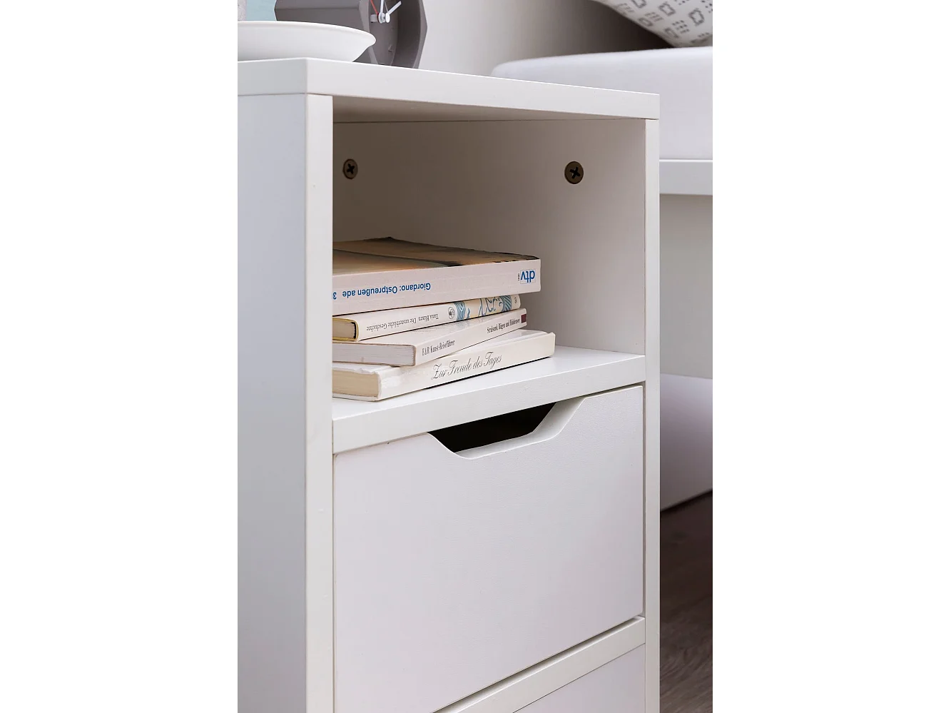 Comodino Camera da Letto 31x43x31 cm Moderno Tavolino con Cassetto