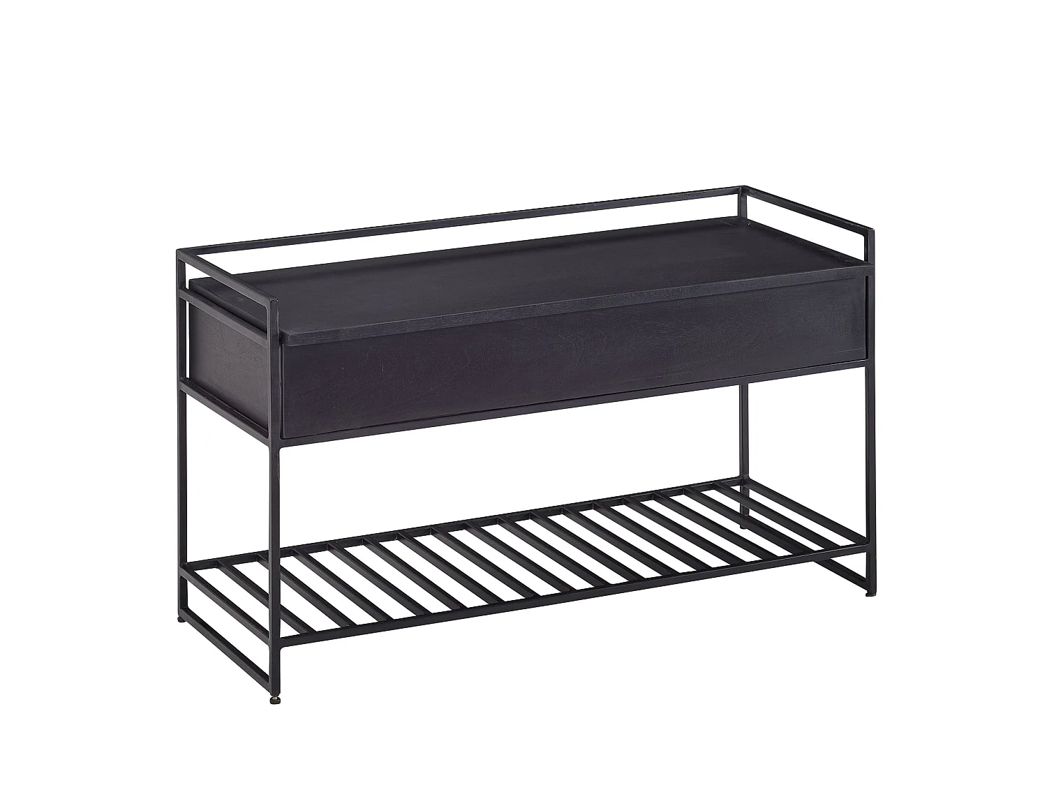 Sitzbank  Flurbank mit Stauraum 90x52x38 cm Massivholz Bank Flur Truhe