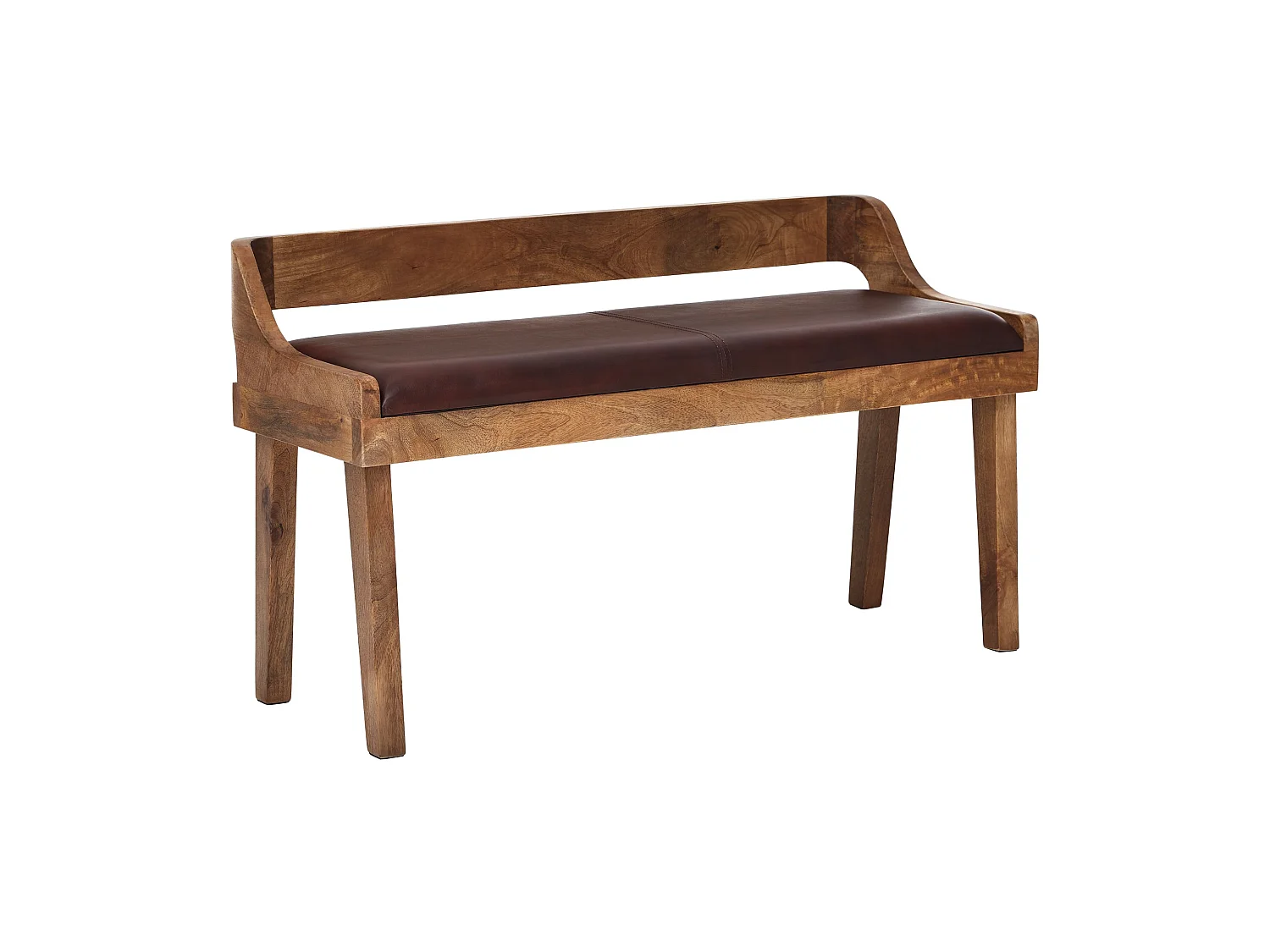 banc en cuir véritable 108 cm banc en cuir banc de salle dossier banc en bois massif