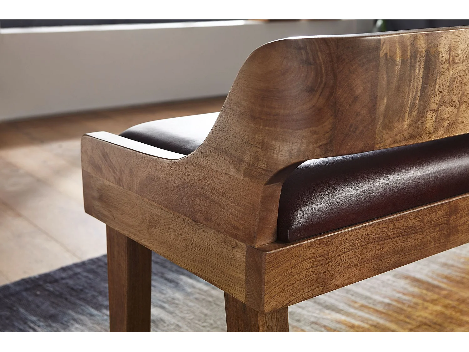 banc en cuir véritable 108 cm banc en cuir banc de salle dossier banc en bois massif