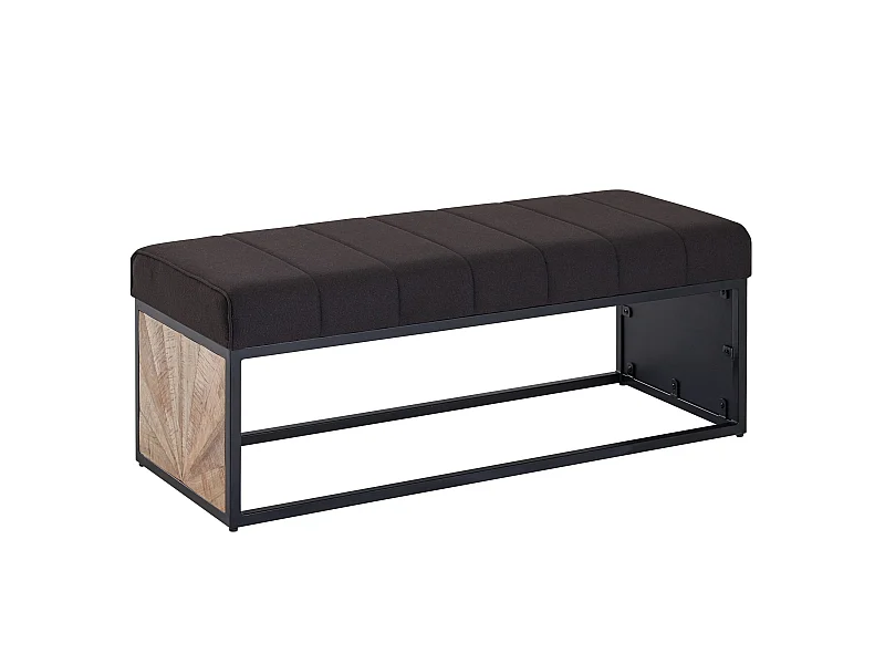 Sitzbank  Polsterbank Schwarz 105 cm Bettbank Schlafzimmer Flurbank Stoff