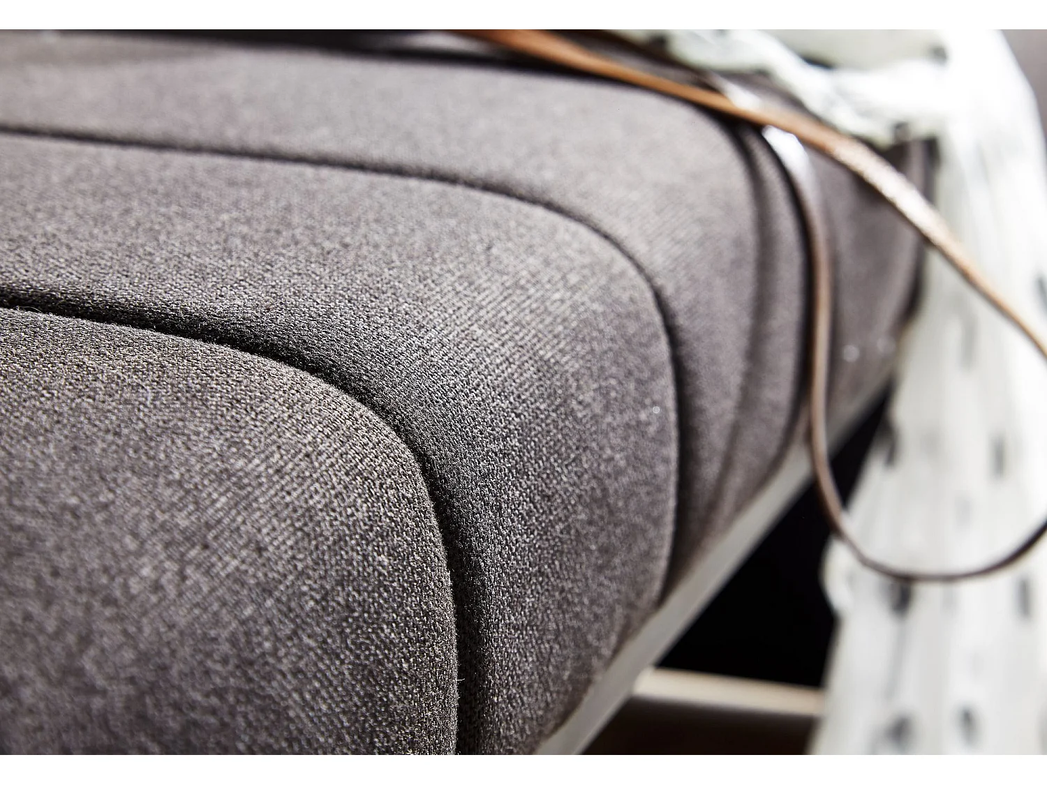 Sitzbank  Polsterbank Schwarz 105 cm Bettbank Schlafzimmer Flurbank Stoff