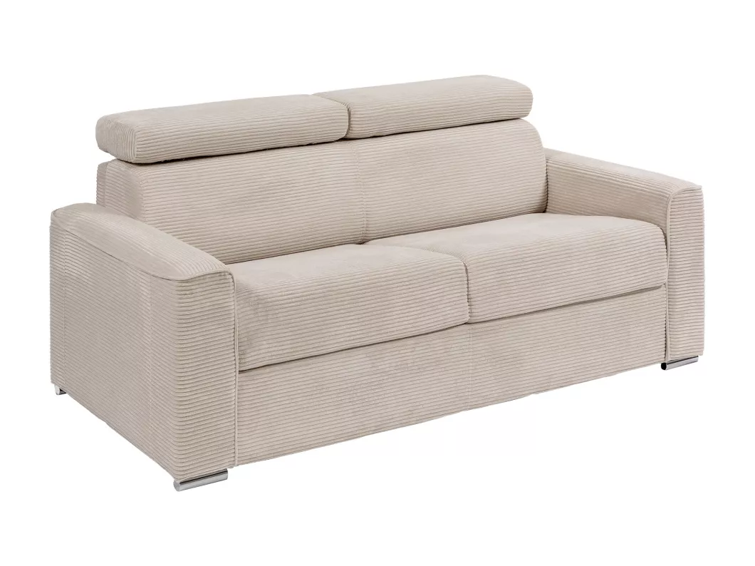 Kauf Unique Schlafsofa mit Matratze 4-Sitzer - Liegefläche 160 cm - Matratze 14 cm - Cord - Beige - VIZIR