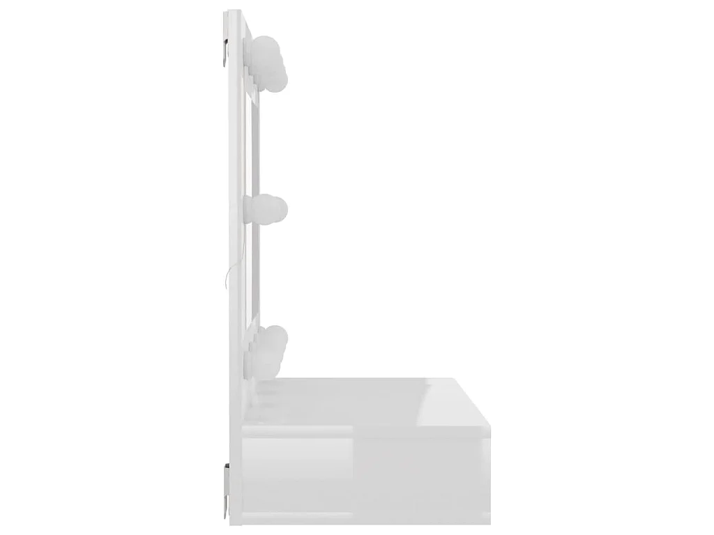 Armoire à miroir avec LED Blanc brillant 60x31,5x62 cm