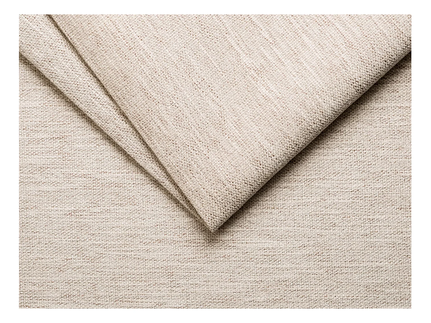 Ecksofa mit Matratze - Ecke wechselbar - Stoff - Beige - Liegefläche mit Lattenrost mit breiten Latten 160 cm - Matratze 22 cm - Memory Schaum - VIZIR