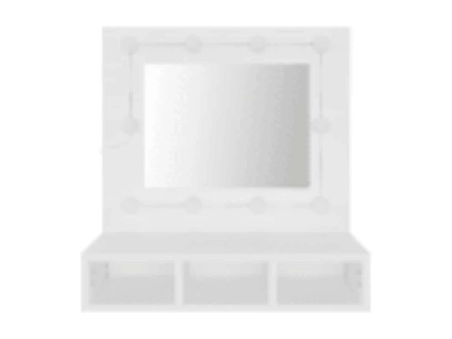 Spiegelschrank mit LED Weiß 60x31,5x62 cm