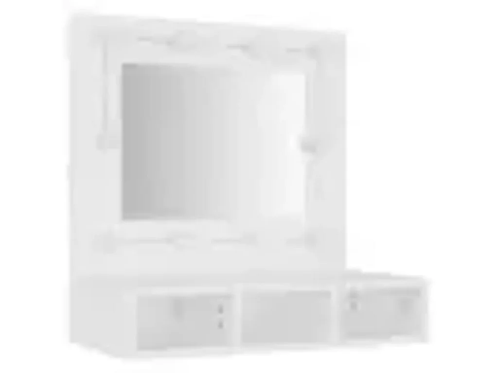 Mobile a Specchio con LED Bianco 60x31,5x62 cm