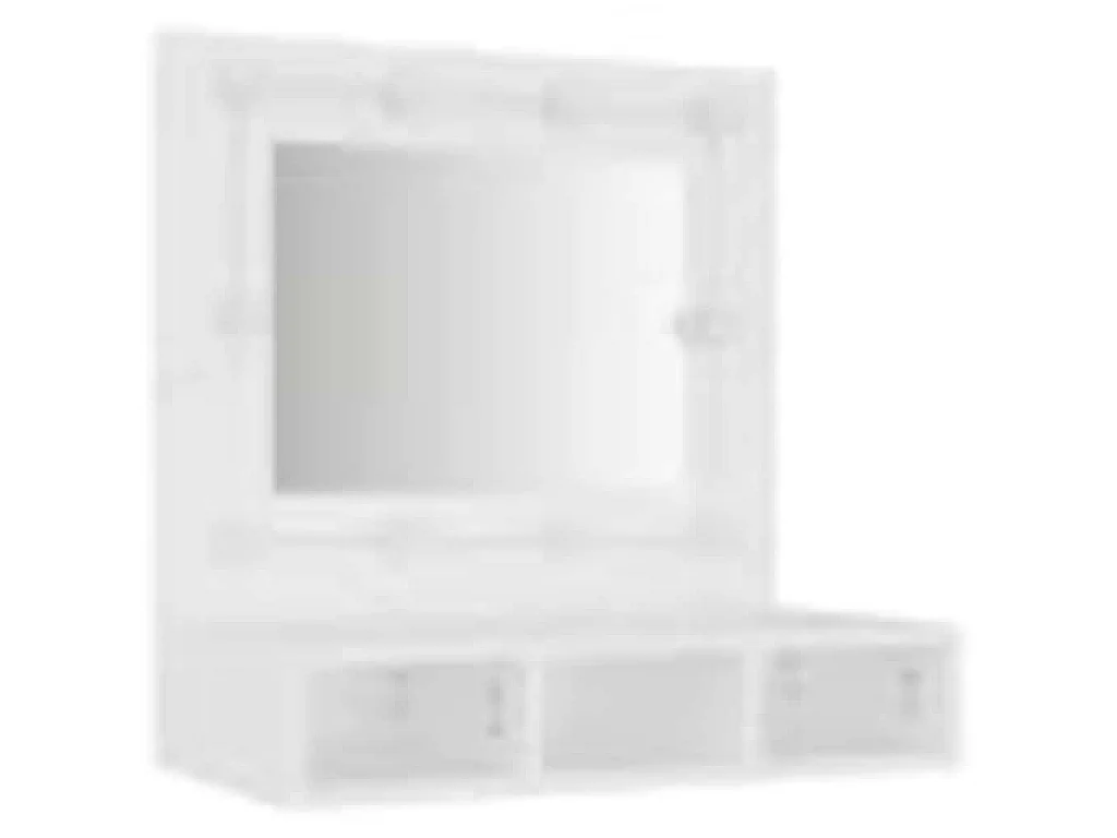 Mobile a Specchio con LED Bianco 60x31,5x62 cm