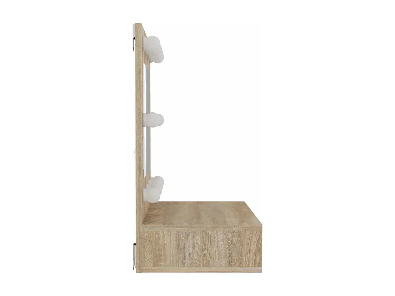 Mobile a Specchio con LED Rovere Sonoma 60x31,5x62 cm