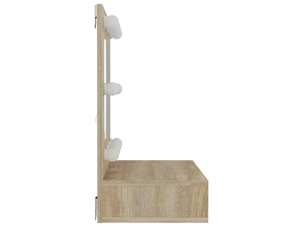 Spiegelkast met LED-verlichting 60x31,5x62 cm sonoma eikenkleur